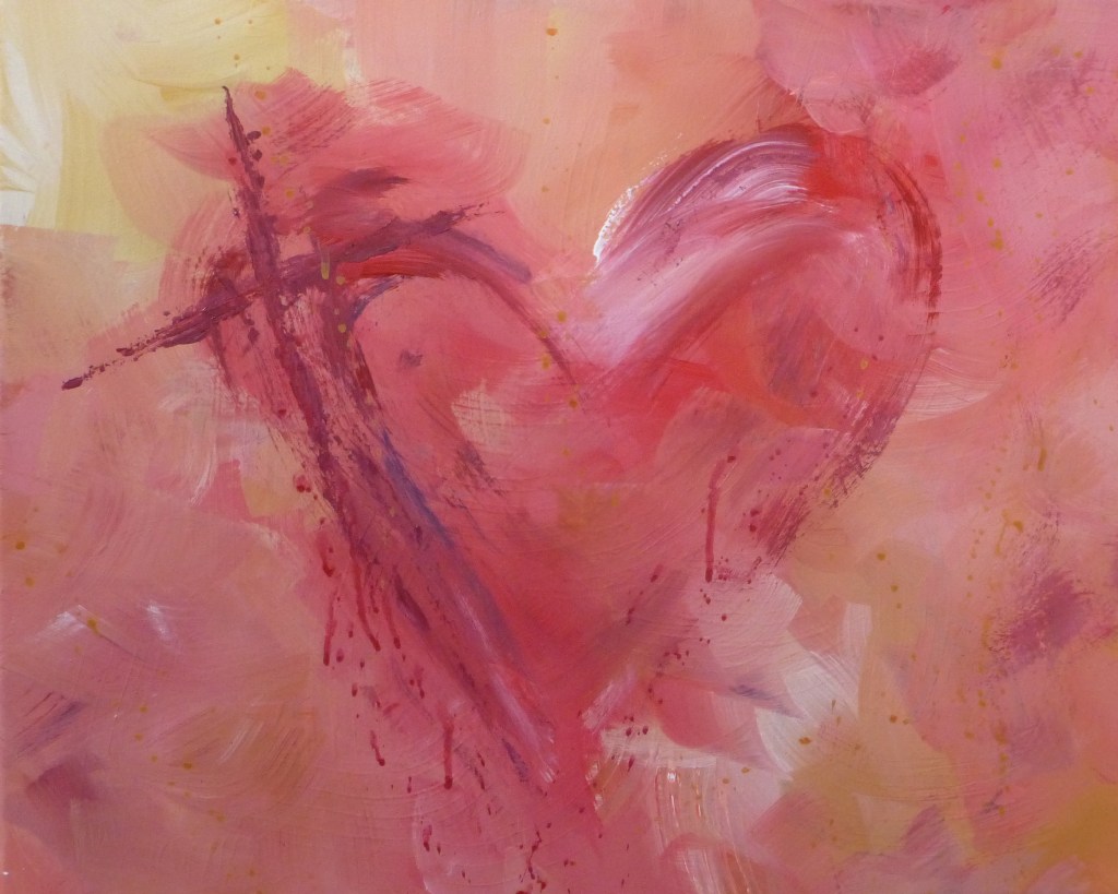 Original 16×20 Abstract “His Love Toward&nbsp;Us”